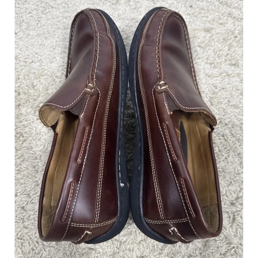 Johnston & Murphy Fowler Venetian Soft Brown Sheepskin Leather Loafers Mens 10M